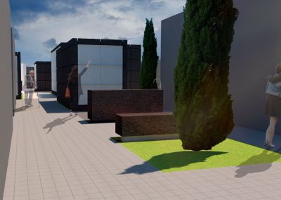 Render módulos ampliación cementerio San Miguel de Abona
