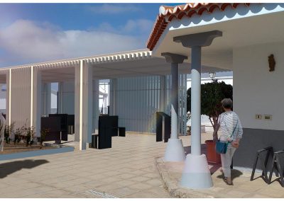 Render espacios ampliación cementerio San Miguel de Abona